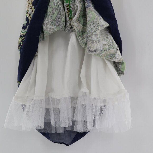 BCX Paisley Sundress Women 9 White Boho Garden Party Cruise Vacation Hippie - Picture 6 of 10